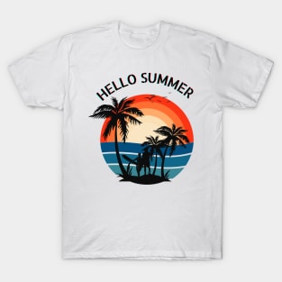 Hello Summer Tshirt, Vacation Shirt, Travel Tees T-Shirt